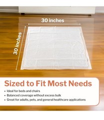 Ultra Underpads, Incontinence Bed Pads 30″ X 30″ [100 Count], Heavy Absorbency,