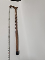 Twisted Oak Walking Cane Handcrafted Wood Cane Wooden Walking Cane 33″