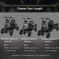 500/1000W Electric Mobility Scooter for Adults with Cargo Platform All Terrain