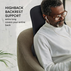 Extra Tall Highback Support Cushion with Lumbar Pillow – Portable Comfort