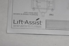 Lift Assist Rectangular Naugahyde Cushion Shower Seat Mount White Replacement