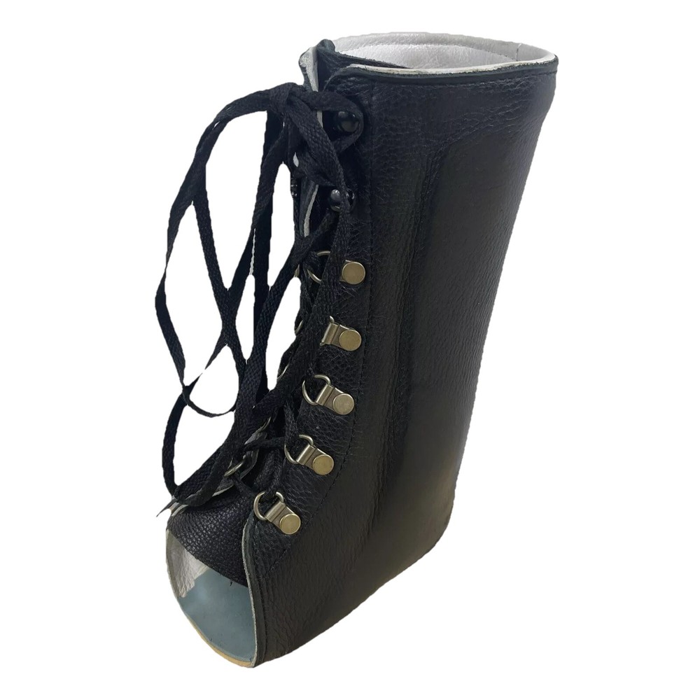 AFO Leather Ankle Brace Orthopedic Left Boot Foot Drop Black