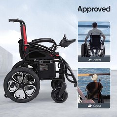 Two Battery All Terrain Electric Wheelchair Heavy Duty 500W Foldable Wheelchairs
