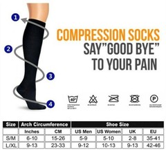 3 PAIRS – Medi Soft Below Knee Support Stockings Varicose Vein Compression Sock