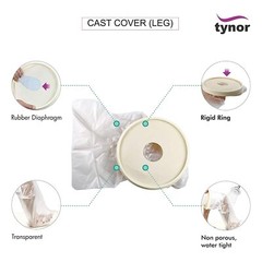 TYNOR Cast Cover Leg Seal Cast Bandage Wound Bath Protector Cover Universal Size