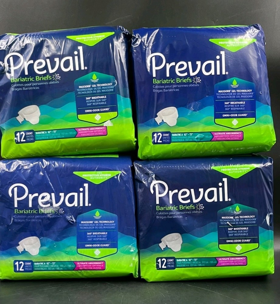 Prevail PV-017 Bariatric A Incontinence Brief XXL Bariatric 48 Ct