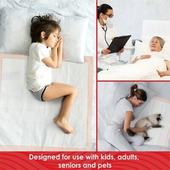 100 Disposable Incontinence Underpads 23×36 Large Quilted Bed Pads Pee Pads