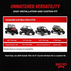 Roll Bar Grab Handles 4-Pack UTV ATV SxS – Red Nylon, Easy Install, Enhanced …