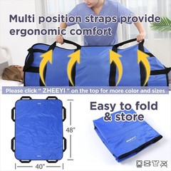 Double-Sided Nylon Transfer Sheet 48″ x 40″ – Caregiver Essential in Blue