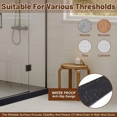 40 Inch 4/5″ Rise Threshold Ramp for Doorways Wood Tile Floor Transition Strip