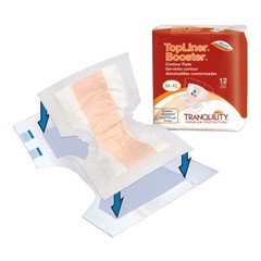 Tranquility Topliner Booster Pad 13-1/2 X 21-1/2 Inch Contoured 3096 120 Ct