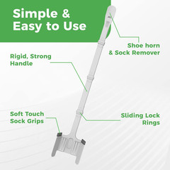 Sock Ox by Easy to Use Products – Adjustable Sock Aid Device for Seniors – Not