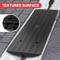 Car Driveway Curb Ramp – Heavy Duty Rubber Threshold Ramp – Also for Loading Doc