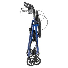 Rollator Rolling Walker 6 in. Wheels Fold Up Removable Back Support Padded Seat