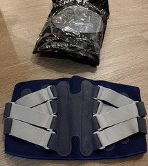 NEENCA Adjustable Waist/Back Brace Belt Size M Blue/Gray Stabilization