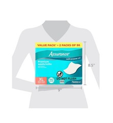 Assurance XL Disposable Pre-Moistened Washcloths for Adults (192 Count)