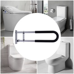 1pcs Folding Hinged Bathroom Rail Grab Bar Support Drop Down Handle Adjustabble
