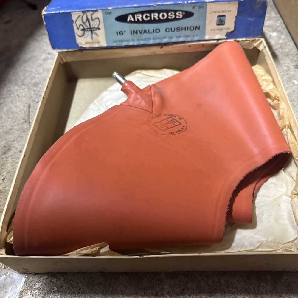 Vintage ARCROSS 16” invalid cushion W/original box!