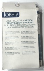Jobst Relief Thigh Open Toe Compression Stockings 30-40 mmHg XL Beige, NEW
