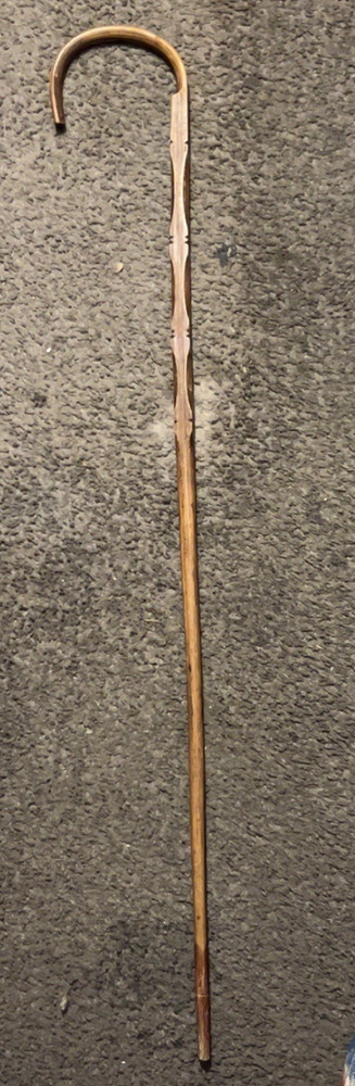 Vintage handcrafted shepherd’s crook walking stick