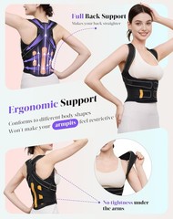 Lightweight & Stretchable Back Brace: Improve Posture & Confidence – Medium Size