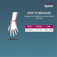 Tynor Wrist Brace with Thumb, Support for Pain Relief & Stabilization | 1 unit