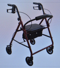 Compass Health Rollator Wheels Burgundy Finish 6″ 300lb Capacity RLS6BG