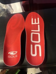 SOLE Active Medium Orthotic Insoles with Met Pad Red Size M 8,W 10 – New