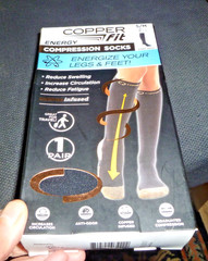 Copper Fit Energy Compression Socks Copper Infused (S/M–men 6-9 -women 7-10)