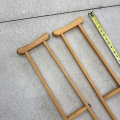 Vintage Adjustable Wooden Adult Crutches 48” Medical / Decor /Play/Props