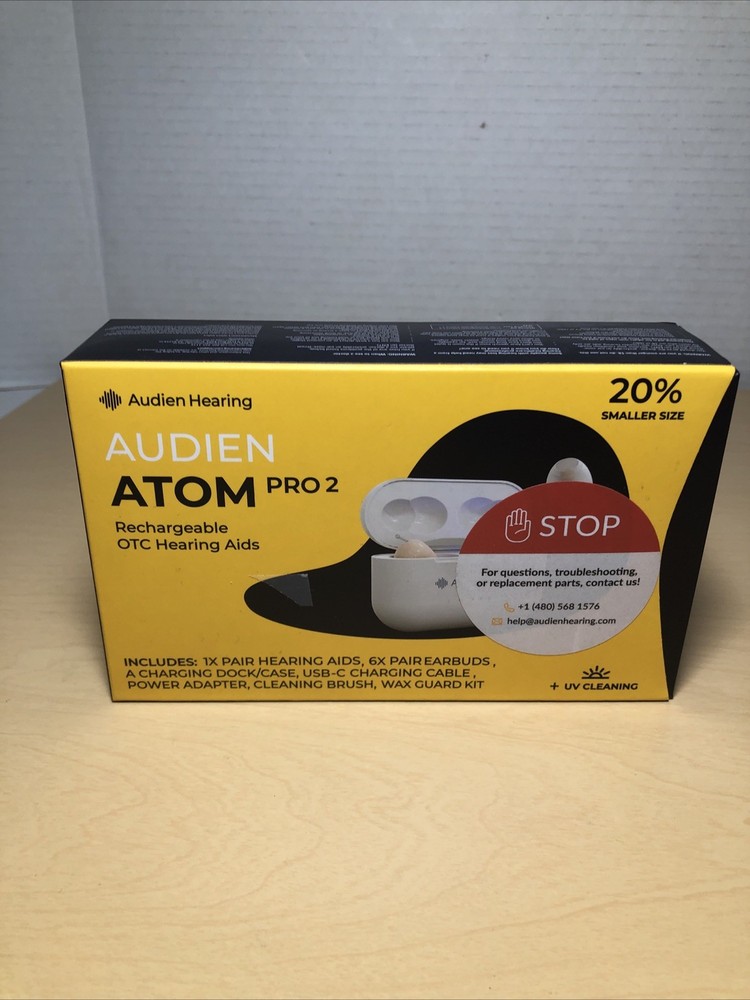 Audien ATOM PRO 2 OTC Hearing aids For Parts *READ Description*