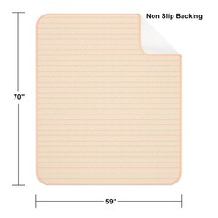 King Size Bed Pads Incontinence Washable Waterproof 4Layer 71×59 Inch 1 PC