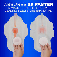 Ultra Thin Feminine Pads for Women, Size 3 Extra Heavy Long Absorbency, Multipac