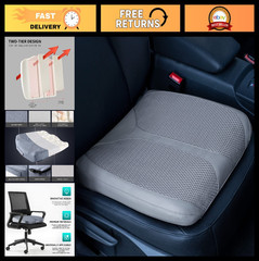 Memory Foam Car Seat Cushion for Short Drivers – Height Booster, Pain Relief, Do