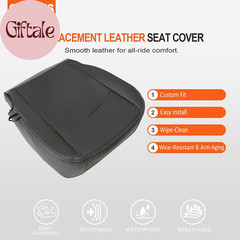 Driver Side Bottom Lower Replacement Perforated Leather Seat Cover Dark Gray Com