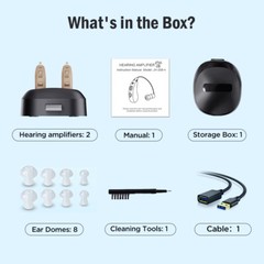 JINGHAO Rechargeable Hearing Amplifier, Invisible In Ear With Case