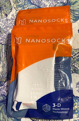 NANOSOCKS OT COMPRESSION CREW/ANKLE SOCKS WHITE SZ 1 (SHOE SZ 3-5) 2 PAIRS NEW