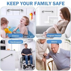 Shower Grab Bar Stainless Steel Handle Bathroom Safety Anti Slip For Elderly LOT