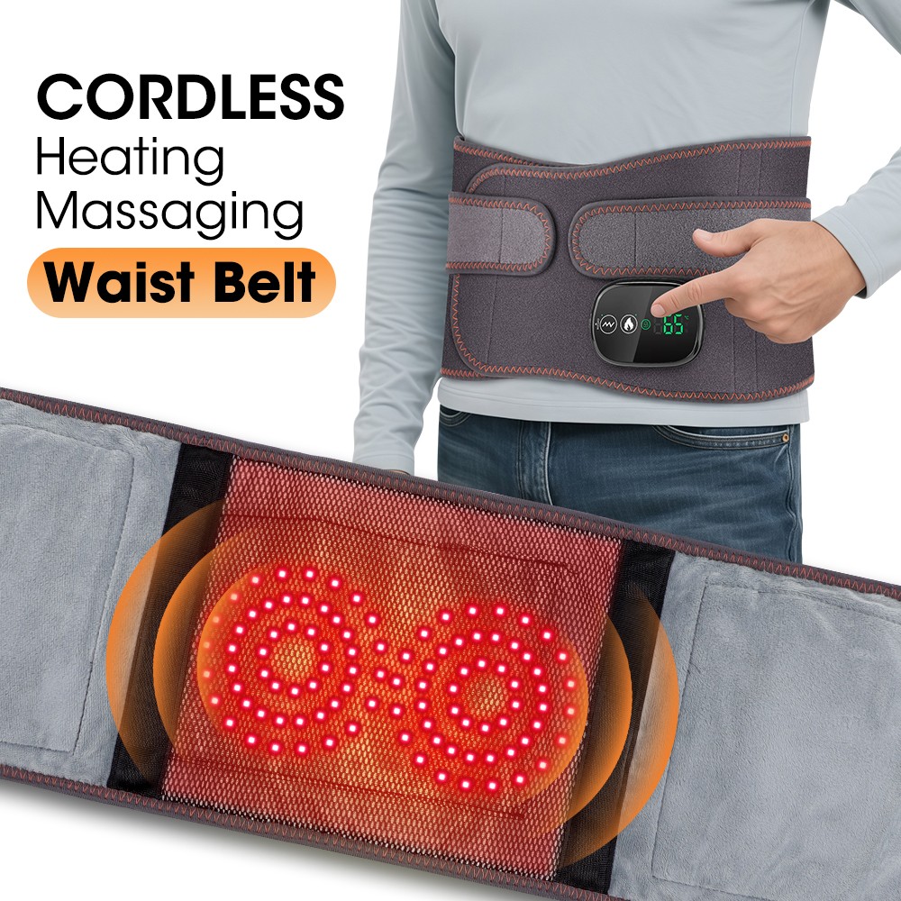 Electric Red Light Infrared Heating Waist Massager Belt Vibration Body Slimming