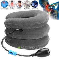 Cervical Neck Relief Traction Pillow Brace Collar Support Stretcher Inflatable