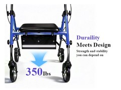 Cosydora Rollator Walker For Seniors w/ Seat Ultra Lightweight Heavy Duty 350lbs