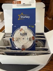 Starkey Hearing Aid Batteries size 312 (40 Batteries each box) Brown Sticker
