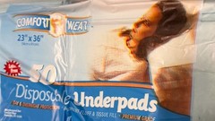 Comfort Wear Premium Grade Disposable Underpads 23 x 36 Latex Free 50 Count