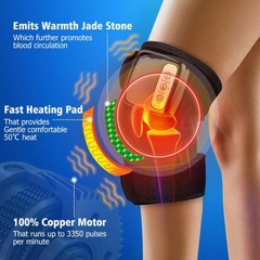 Electric Heated Vibration Knee Joint Brace Therapy Shoulder Massager Pain Relief