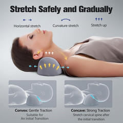 Small Neck Stretcher Pillow for Pain Relief, Soft Cervical Traction
