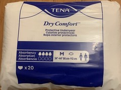 TENA Dry Comfort Disposable Unisex Adult Absorbent Underwear Medium 20 Ct