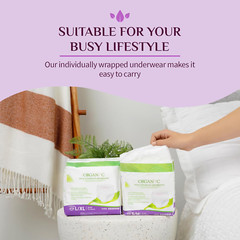 Certified Organic Cotton Disposable Period Underwear for Sensitive Skin 12 Hours