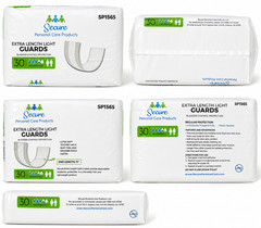 Secure Personal Care Extra Length Light Guards 30 Ct Bladder Control Pads Unisex