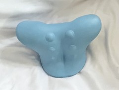 Neck and Shoulder Relaxer Cervical Stretcher Traction Pillow Blue