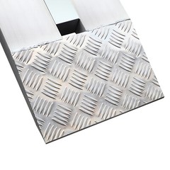 2 Pack Rectangular Trailer Ramp Aluminum Truck Car Trailer Ramp 6000 lbs
